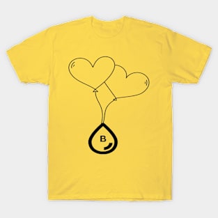 Heart with Blood Group B T-Shirt